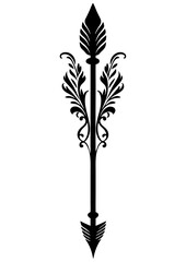 Art Nouveau arrow Graphic Accents, vector illustration, vintage elements	
