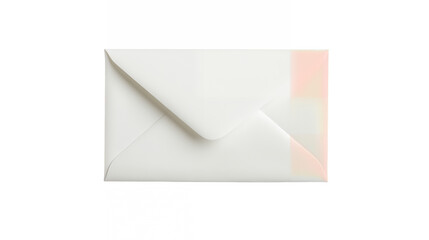 Neatly folded letter with slightly creased paper isolated on a transparent background