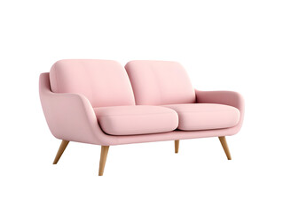 A modern pink sofa with clean lines, perfect for enhancing any living space. Ideal for cozy settings and contemporary decor styles.