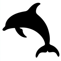 Obraz premium dolphin silhouette isolated on white background