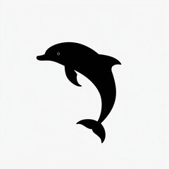 Naklejka premium dolphin silhouette isolated on white