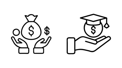 loan forgiveness icon, loan forgiveness line art - simple line art of loan forgiveness, perfect for loan forgiveness logos and icons