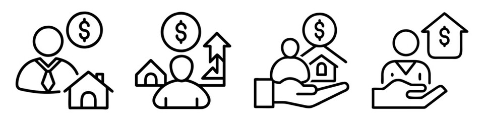 loan underwriter icon, loan underwriter line art - simple line art of loan underwriter, perfect for loan underwriter logos and icons