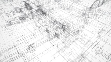 Fototapeta premium architectural blueprint, a detailed design plan, perfect for conveying concepts related to construction and design