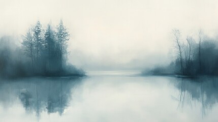 Fototapeta premium Calmness envelops the viewer in a gentle, meditative color palette