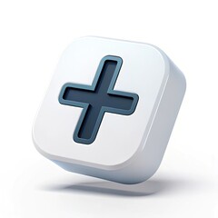 Fototapeta premium medical icon on square internet button