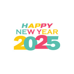 Happy new year logo design 