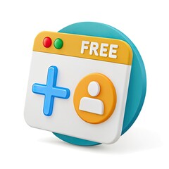 medical icon on square internet button