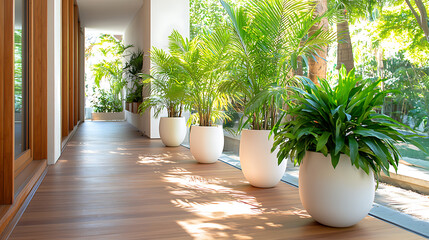 Fototapeta premium Sustainable construction using modular bamboo panels modern homes interior design eco-friendly environment outdoor view innovative architecture