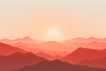 Obraz premium sunset in mountains