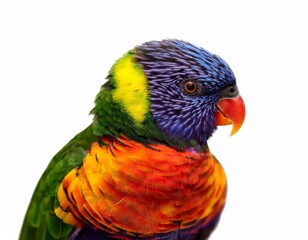 rainbow lorikeet isolated on white background