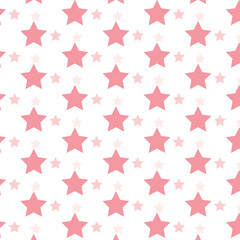 Pink star pattern on white background