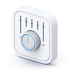 volume knob on white background
