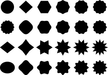 Zestaw naklejek sprzedażowych. Kolekcja metek cenowych w różnych kształtach.  © EmBer_graphic