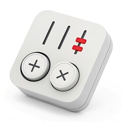 volume knob on white background