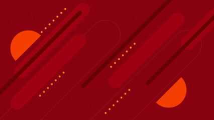 ABSTRACT FLAT RED BACKGROUND WITH GEOMETRIC SHAPES PASTEL COLORFUL DESIGN VECTOR TEMPLATE FOR WALLPAPER, COVER DESIGN