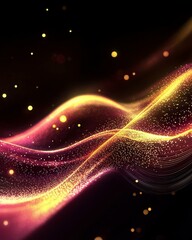 Fototapeta premium Abstract Waves of Light and Color in Digital Artwork