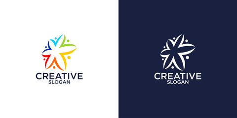 Global Community Logo Icon Elements Template. Community human Logo template vector. Community health care. Abstract Community logo
