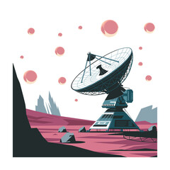 space travel vector illustration. background, poster and others. Let's explore galaxy artwork