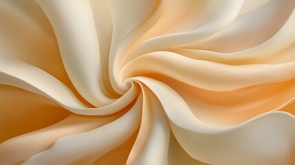 Obraz premium Abstract swirling cream and peach fabric texture.