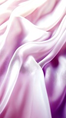 Flowing silk fabric in soft pink hues with gentle waves