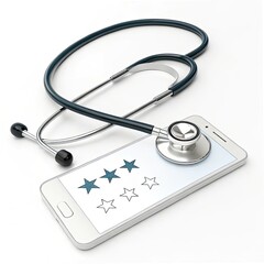 stethoscope on white background