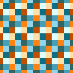 Teal and Golds Checks Pattern Seamless Repeat