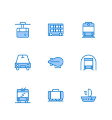 Color icon pack transportation 