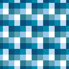 Ocean Blue Check Pattern Seamless Repeat