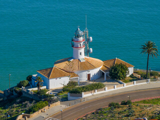 Faro de Cullera en la costa de Valencia, Comunidad Valenciana, Espa&ntilde;a