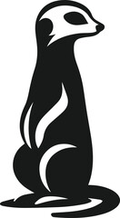 meerkat sitting vector animal silhouette