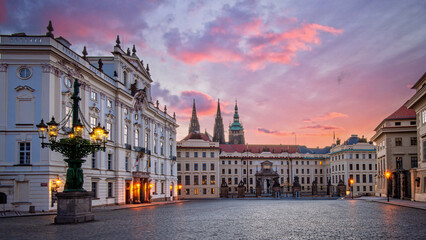 The Prague Castle view in Prague City © nejdetduzen