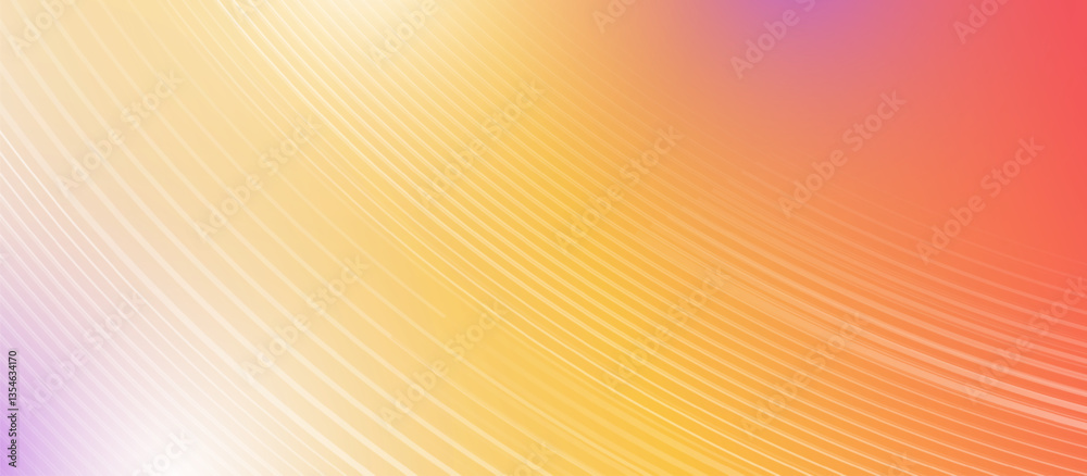 Poster Colorful Gradient Abstract Background with Curved Lines