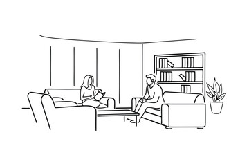 Fototapeta premium Couple Therapy Session Counseling, Conversation, Support, Relationship, Guidance, Mental Health, Wel