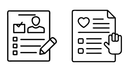 volunteer registration icon, volunteer registration line art - simple line art of volunteer registration, perfect for volunteer registration logos and icons