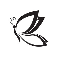 Butterfly logo. Luxury line logotype design. Universal premium butterfly symbol logotype.