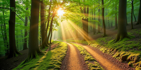 Obraz premium morning in the forest