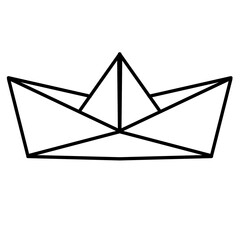 paper boat vector illustration
