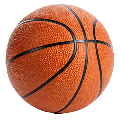 Close up of an orange basketball.