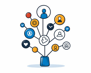 Network, connection, community, people, relationships, growth, team, social, tree, chart