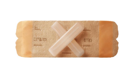 Medical Bandage: A close-up view of an adhesive bandage, highlighting its sterile and protective design. The image showcases the bandage's structure, emphasizing its purpose.