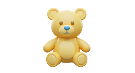 Obraz premium Isolated Cute Yellow Teddy Bear