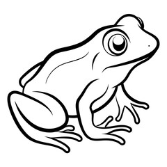 Simple Frog Vector Art Drawing.
