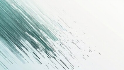 Abstract Diagonal Lines in Teal and White