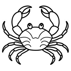 Geometric Crab Line Art Vector