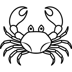 Geometric Crab Line Art Vector