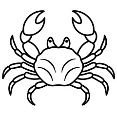 Geometric Crab Line Art Vector
