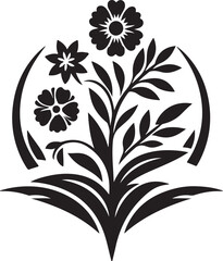 black and white flowers