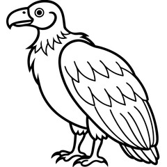 Fototapeta premium Graceful Vulture Line Art Design