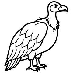 Hand-Drawn Stork Outline Art